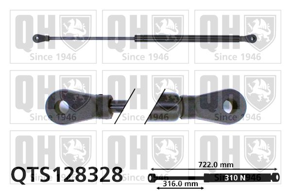 QUINTON HAZELL Газовая пружина, капот QTS128328